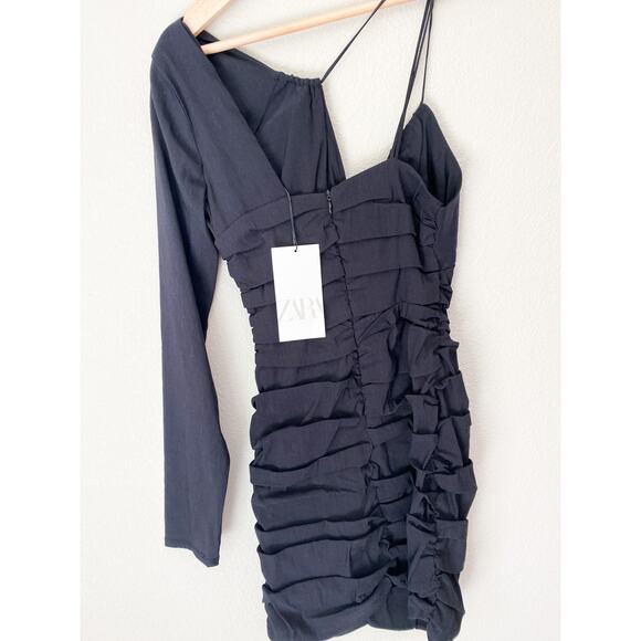 Zara Draped Asymmetric Dress - Picture 9 of 9